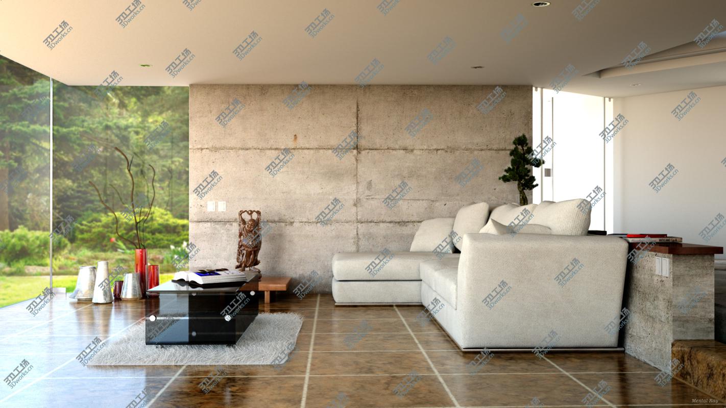 images/goods_img/2021040161/Modern Realistic Interior Living Room Maya and 3Dsmax - Concrete Luxury Villa/2.jpg